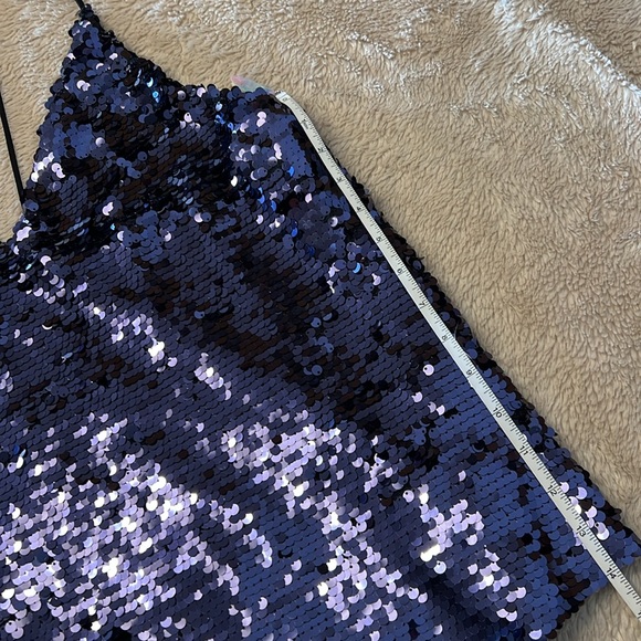 NWT ZARA TRF Collection Blue Sequin Top - Picture 6 of 6